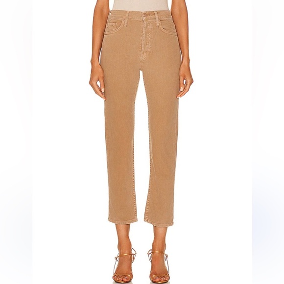 Mother women’s jeans size 26 the tomcat chalk it up tan beige straight leg crop - Picture 1 of 16